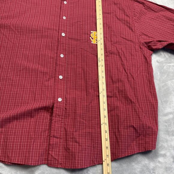 FSU Florida State Seminoles Men’s Maroon Plaid Long Sleeve Button-Up Shirt 3XL - Picture 6 of 8